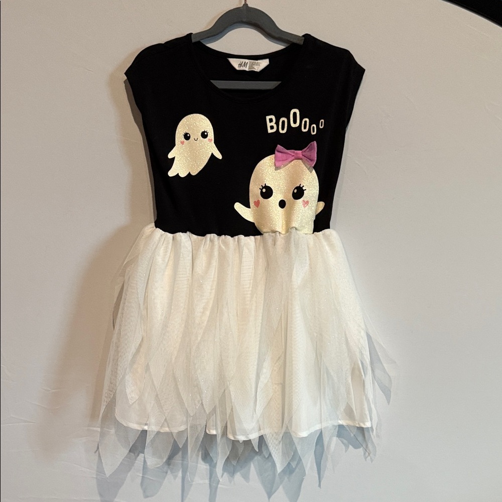H&M Kids Halloween Ghost Dress - Black and Cream